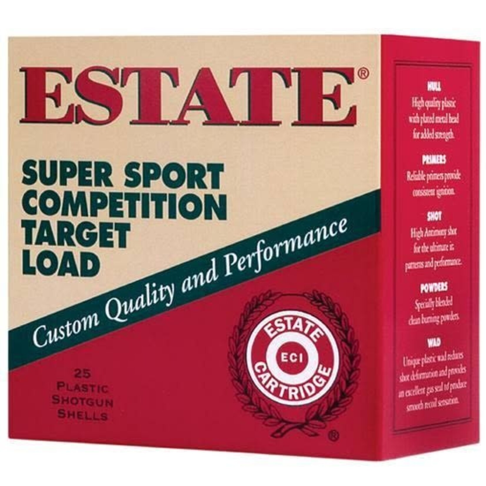 Estate Estate Super Sport 12ga 2 3/4", 1 1/8oz #7.5 Lead (SS12H7.5)