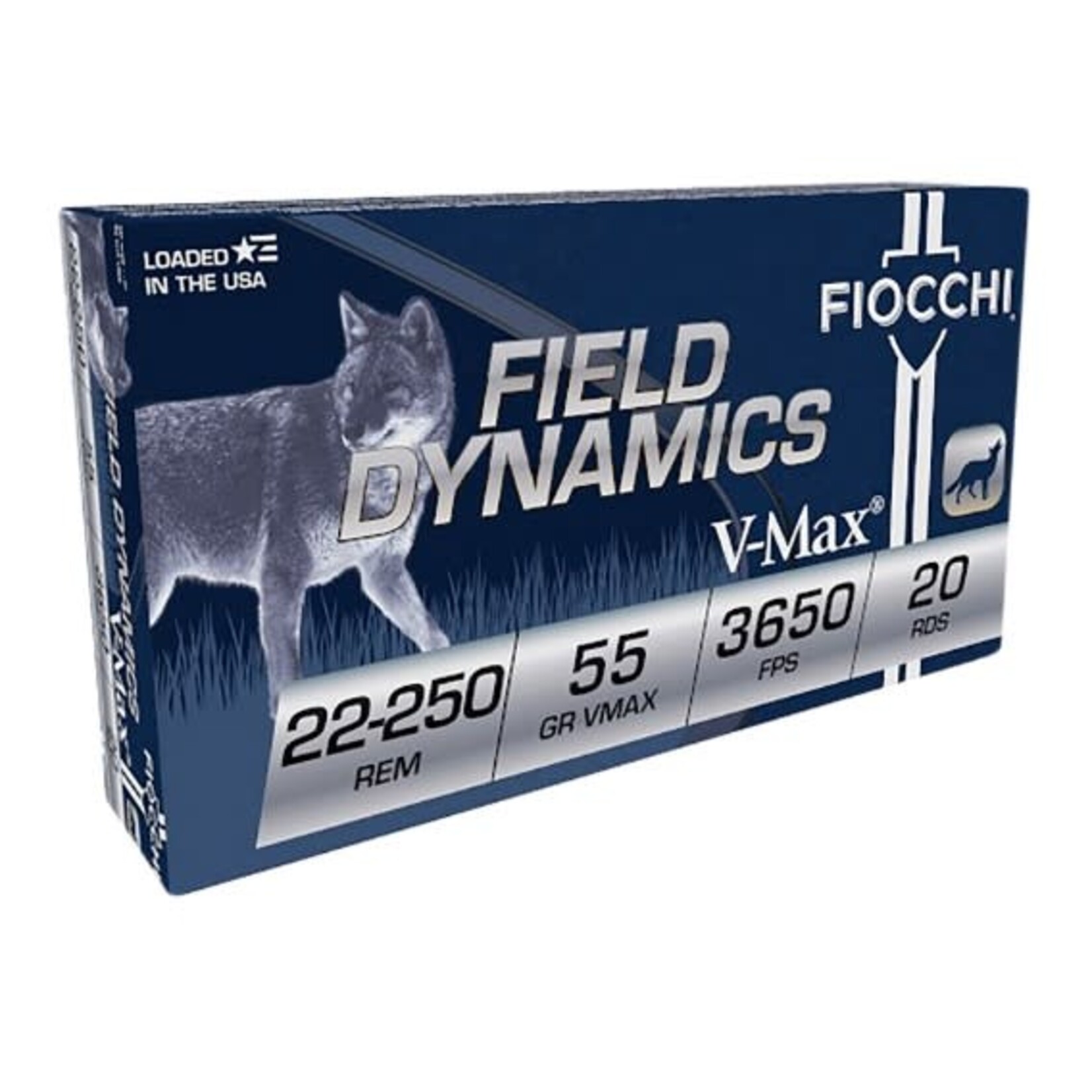 Fiocchi Fiocchi Field Dynamics 22-250 Rem 55gr Vmax