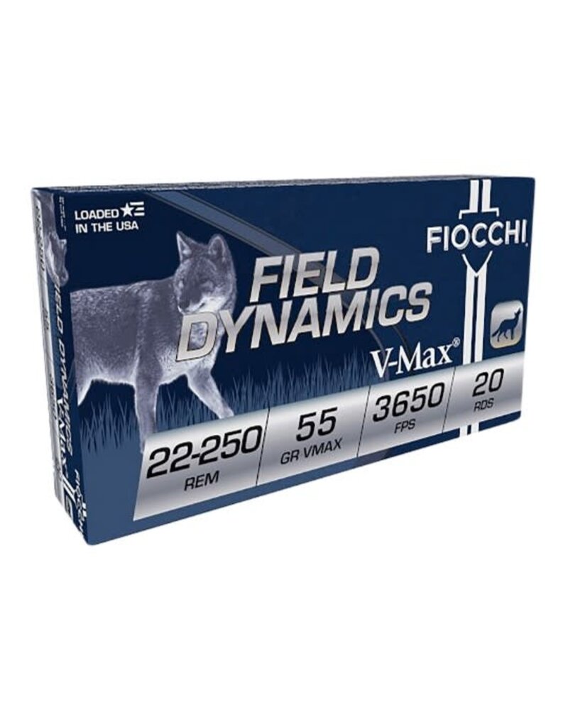 Fiocchi Fiocchi Field Dynamics 22-250 Rem 55gr Vmax