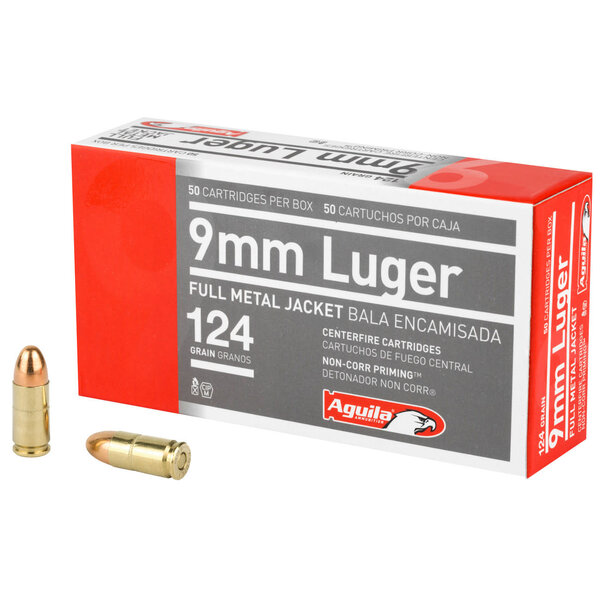Aguila 9mm 124gr FMJ 50rds. — Eagle Firearms