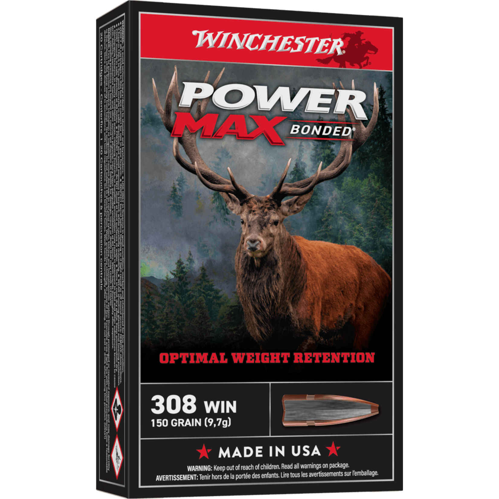 Winchester Winchester 308 Win Power Max Bonded PHP 150gr (X3085BP)