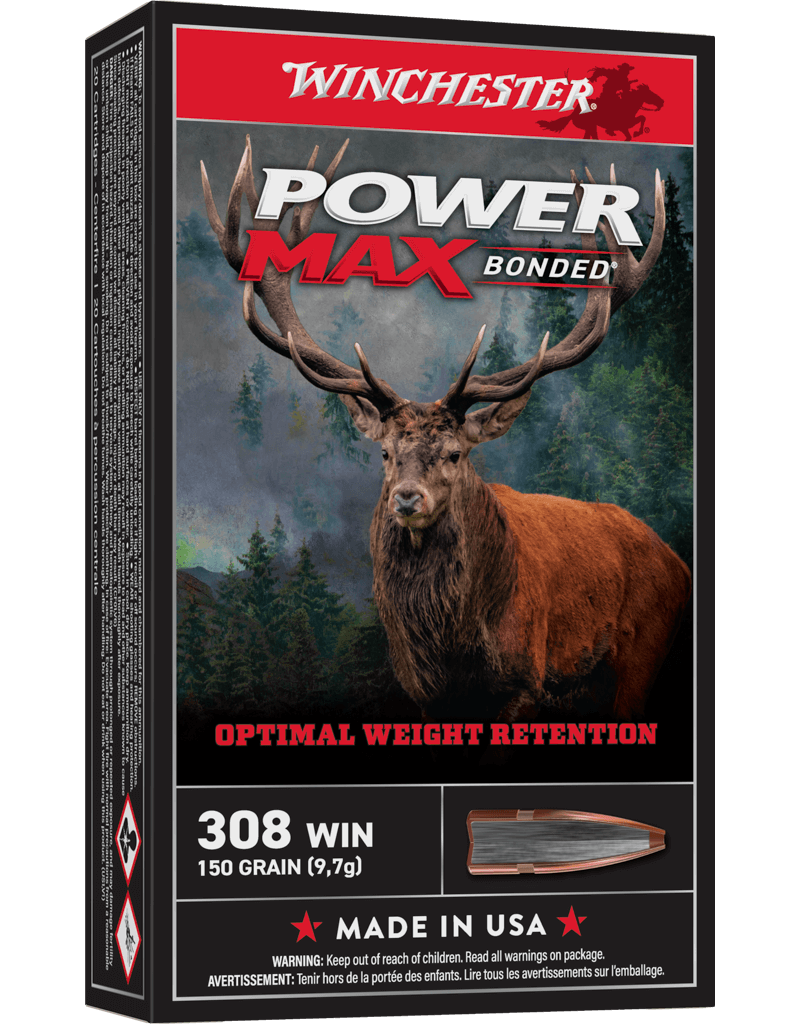 Winchester 308 Win Power Max Bonded PHP 150gr (X3085BP) Eagle