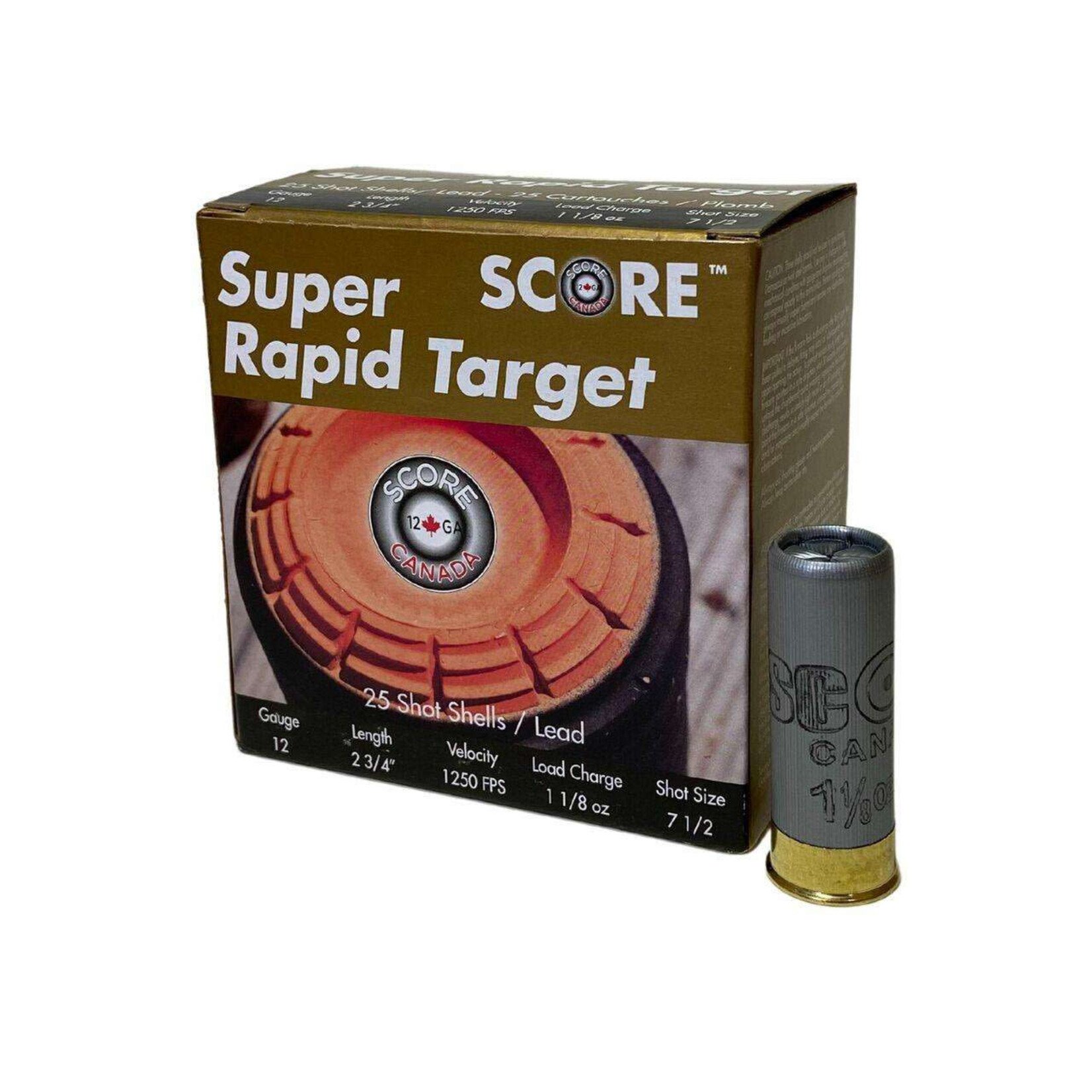 Score Score Super Rapid Target 12ga 2 3/4", 1 1/8oz #8 Lead