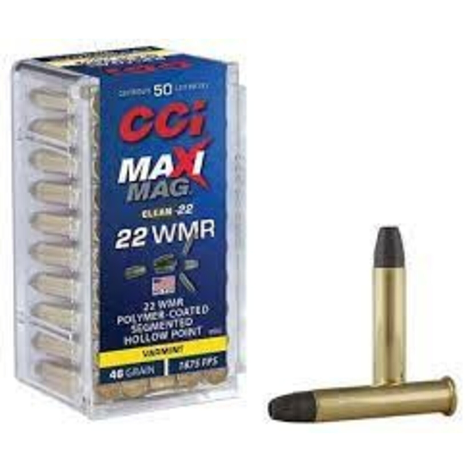 CCI CCI Maxi-Mag 22 WMR 46gr Segmented HP 50rds. (972CC)