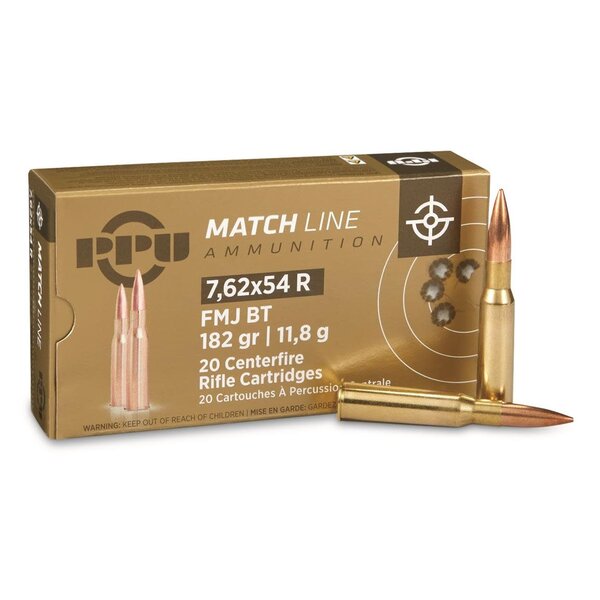 PPU MatchLine 7.62x54 R 182gr FMJ BT (PPM7) — Eagle Firearms