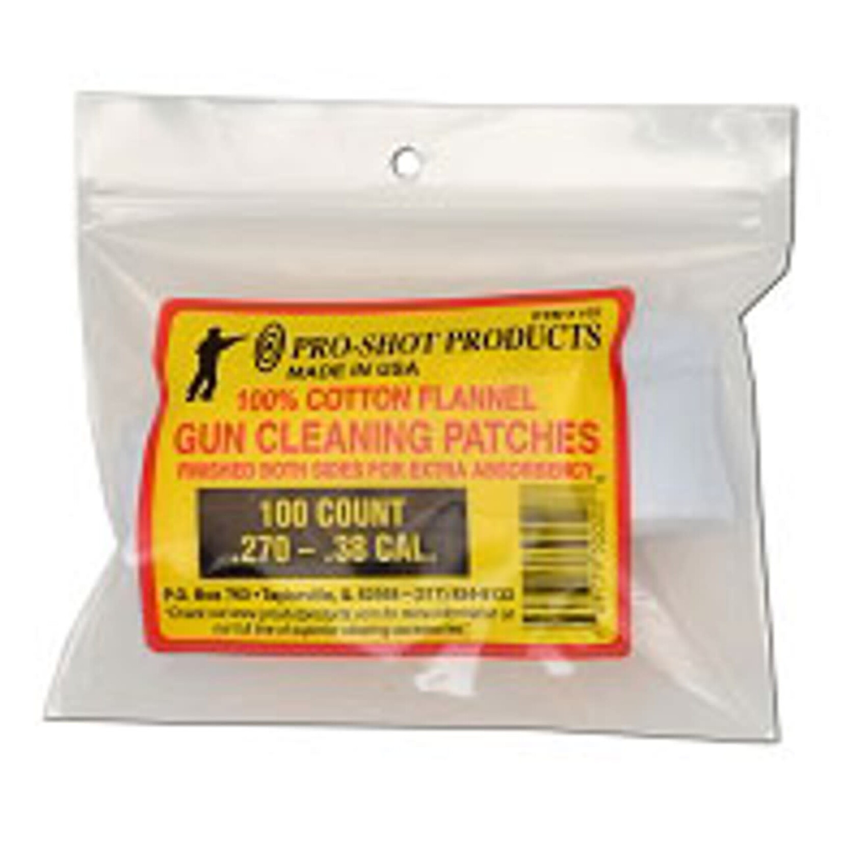 Pro-Shot Pro Shot 1 3/4" Square Cleaning Patches .27 - .38 Cal 100ct. (102)