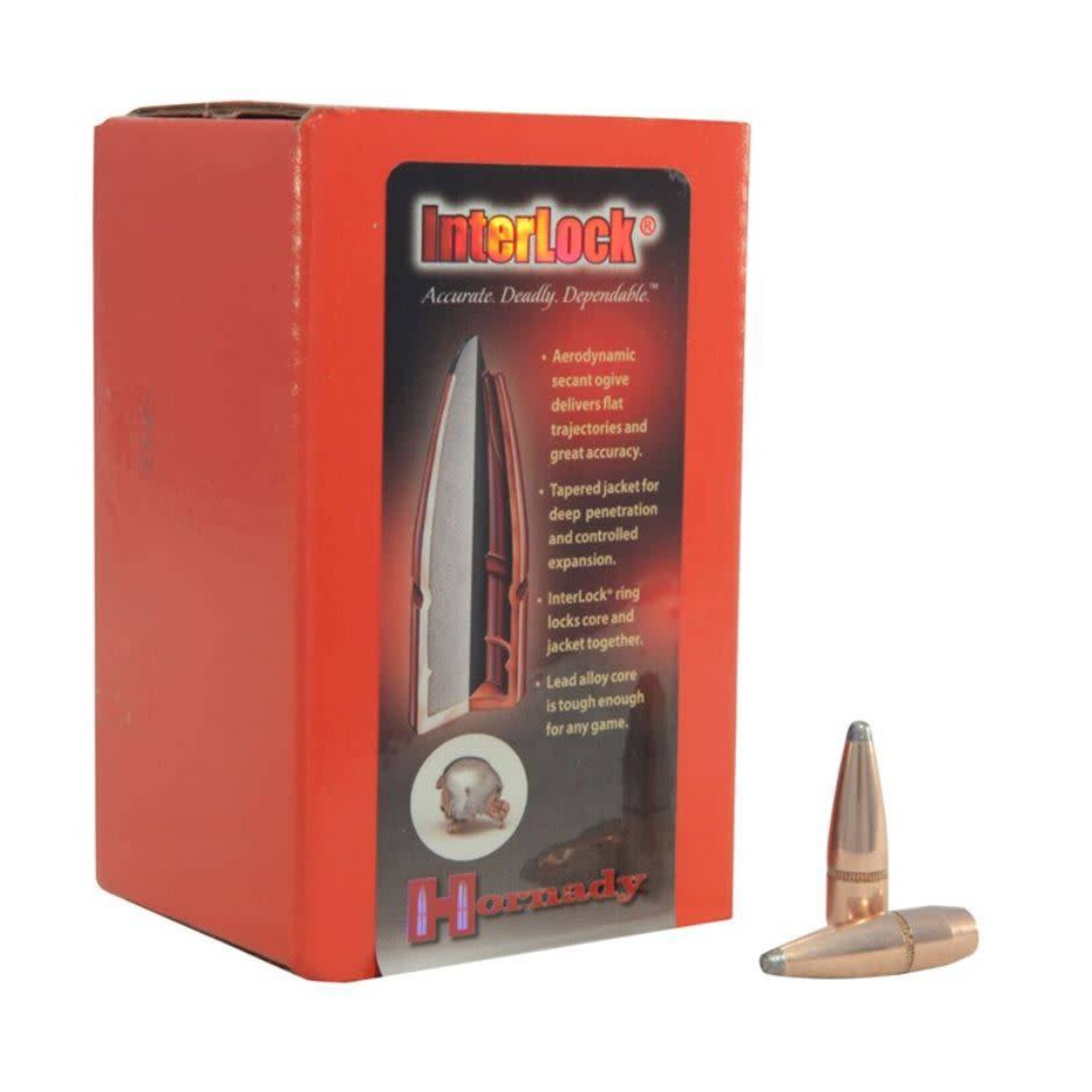 Hornady Hornady .308dia 30Cal 180gr SP interlock 100 CT Bullet (3070)
