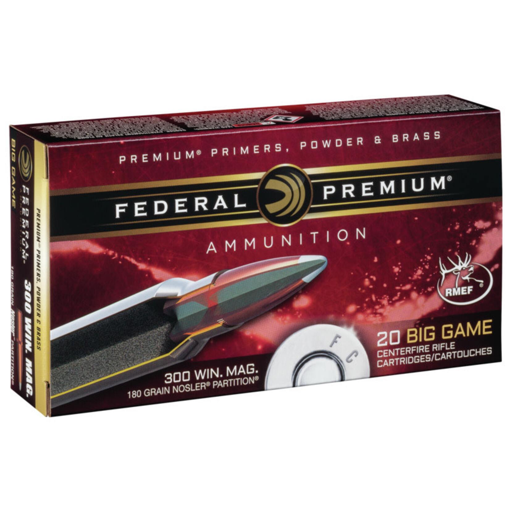 Federal Federal Premium 300 Win Mag 180gr Nosler Partition P300WD2