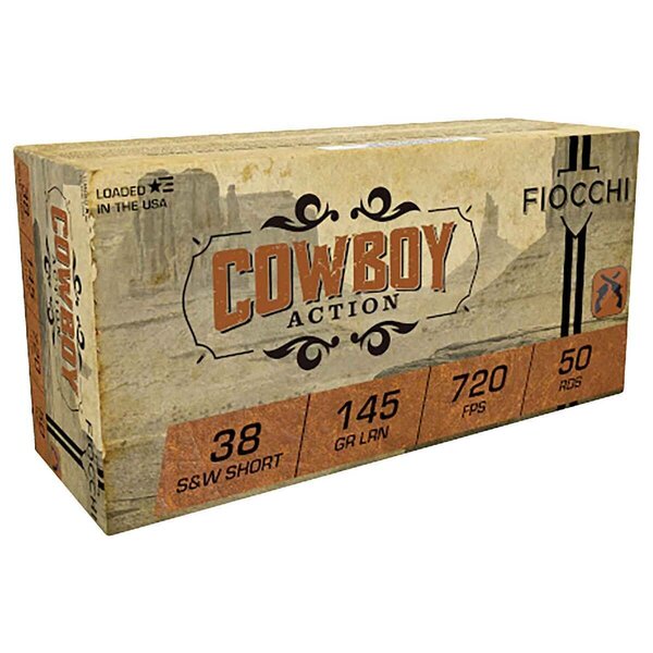 Fiocchi Cowboy Action 38 S&W Short 145gr LRN 50rds. — Eagle Firearms