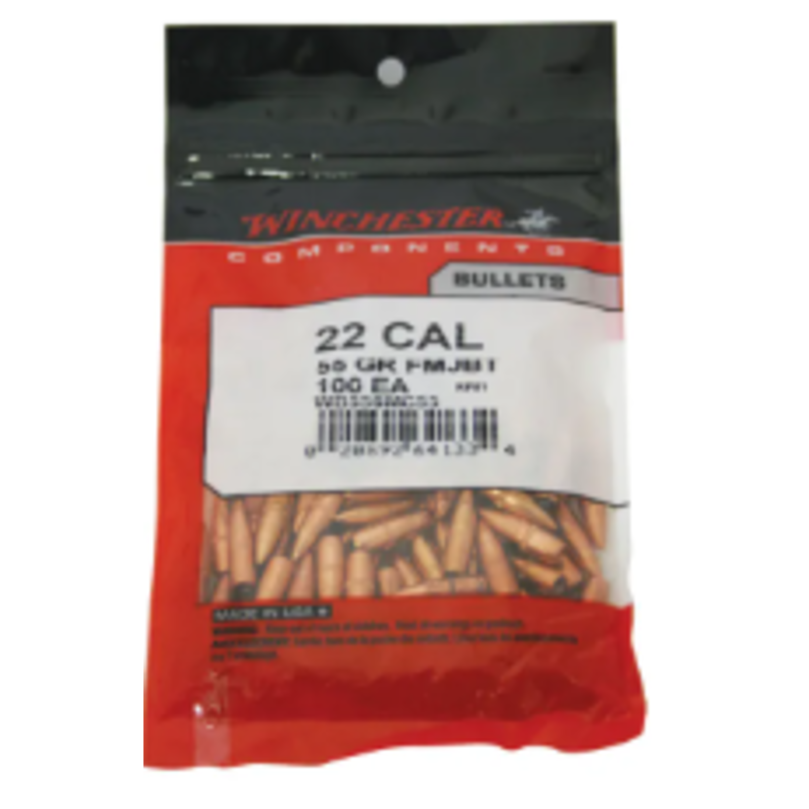 Winchester Winchester .224 dia. 22 cal 55gr FMJBT 100ct. (WB556MC55)