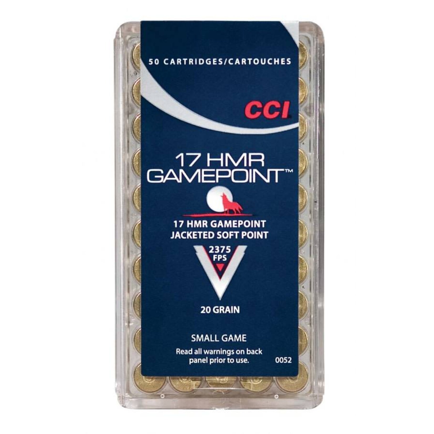 CCI CCI 17 HMR Gamepoint 20gr 50rd box (0052)