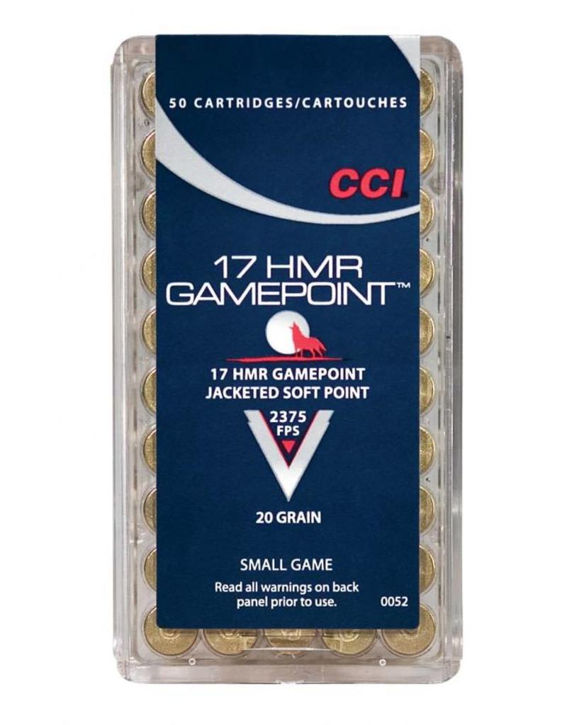 CCI CCI 17 HMR Gamepoint 20gr 50rd box (0052)