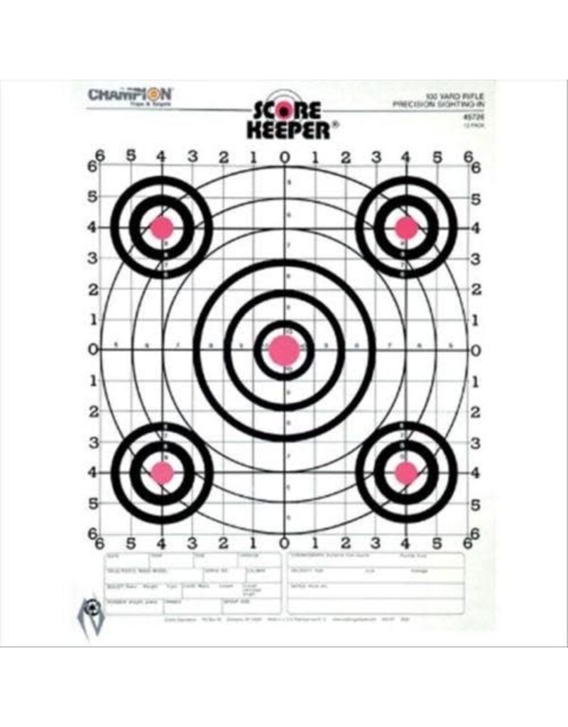 Champion Champion 100yd rifle Target Sight-In O/B (45726)