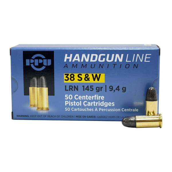 PPU Handgun Line 38 S&W 145gr LRN 50rds. — Eagle Firearms