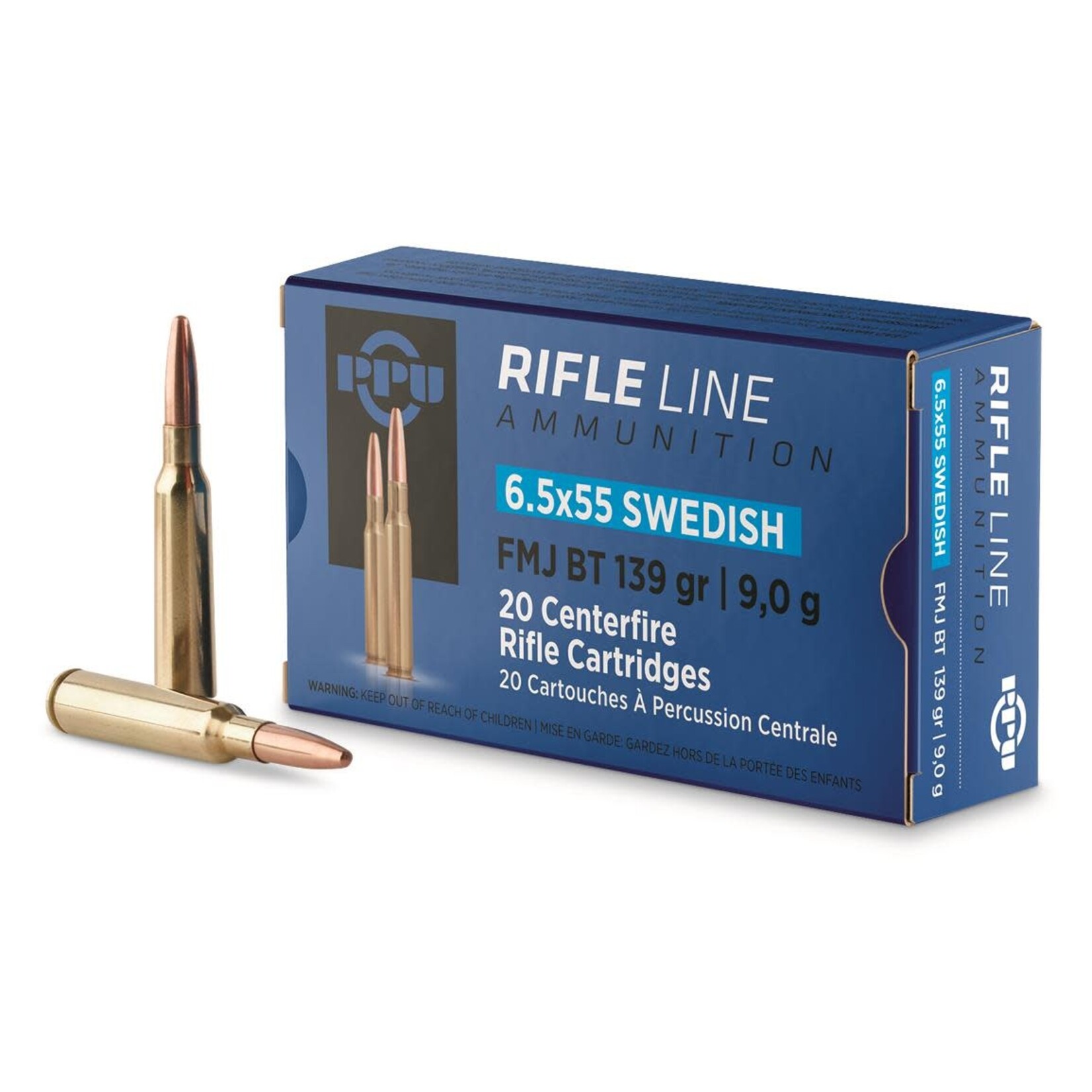 PPU PPU 6.5x55 Swiss 139gr FMJ BT