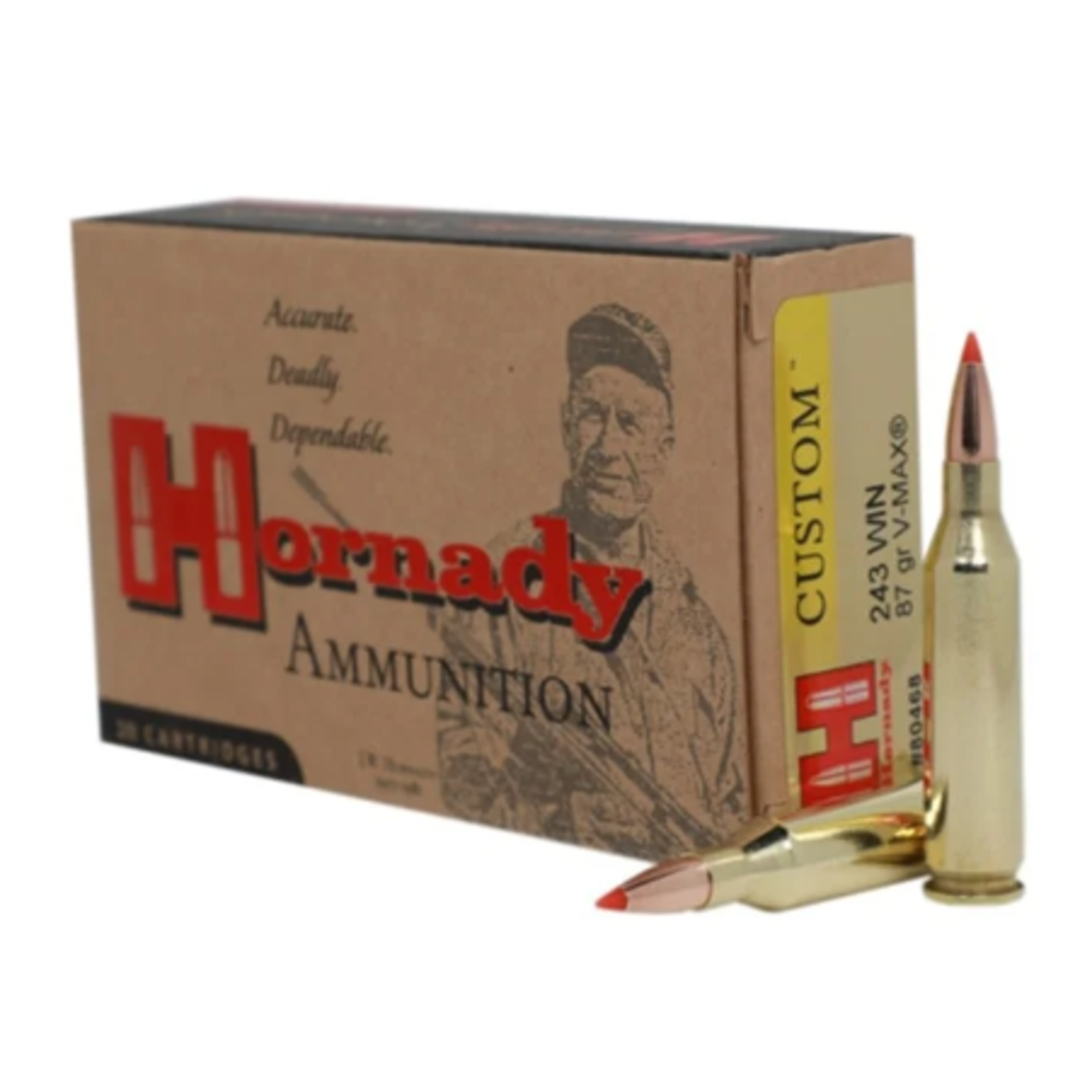 Hornady Hornady Custom 243 Win 87gr V-Max (80468)