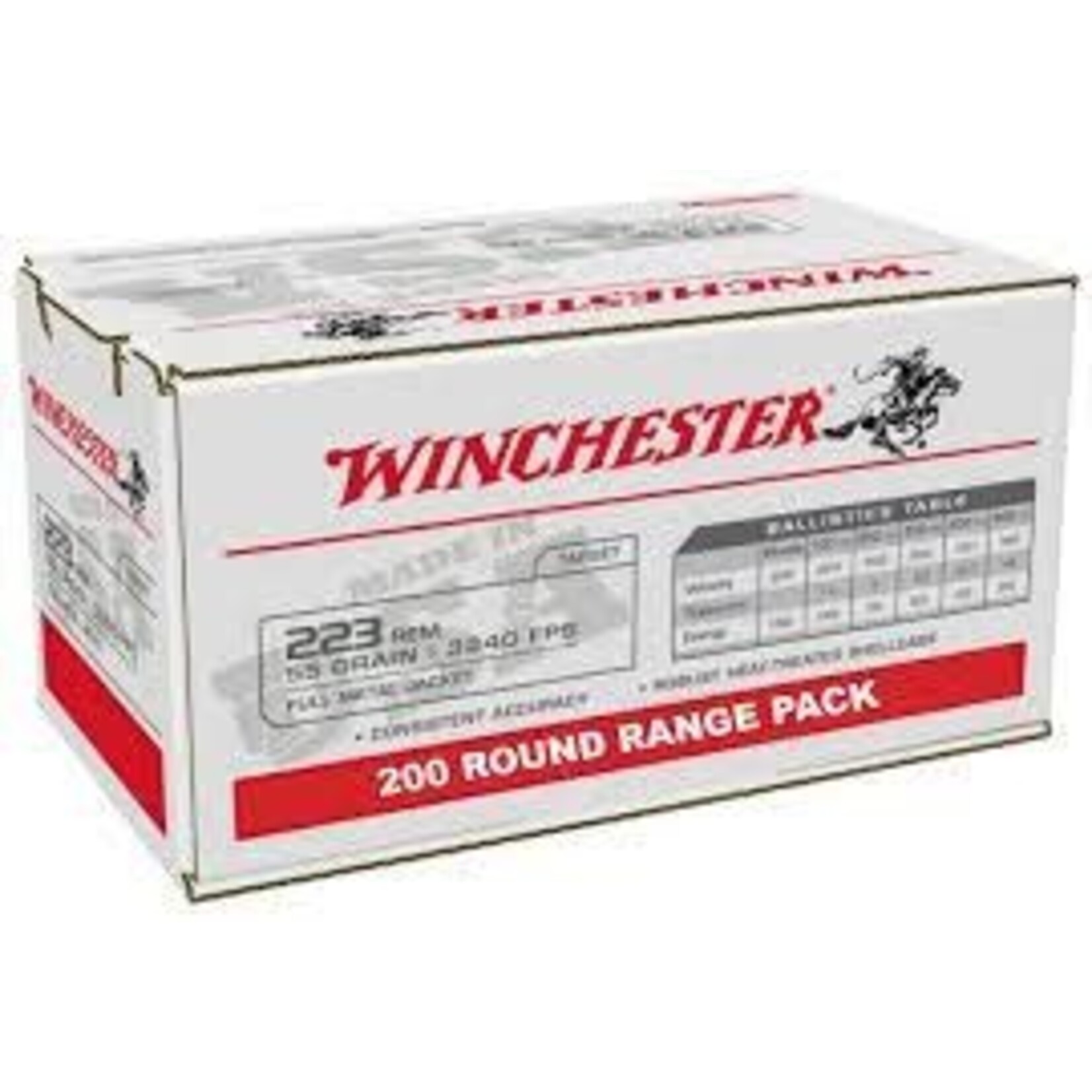 Winchester Winchester USA 223 Rem 55gr FMJ 200rds (W223200)