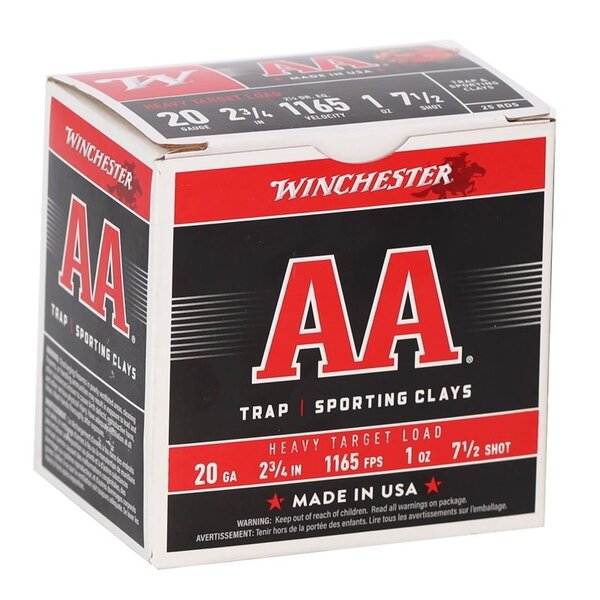 Winchester Target 20ga 2 3/4",  1oz #7.5 Lead (AAH207) — Eagle Firearms