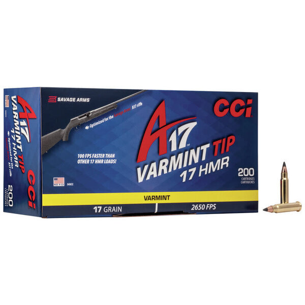 CCI A17 17 HMR 17gr Varmint tip 200rds (949CC ) — Eagle Firearms