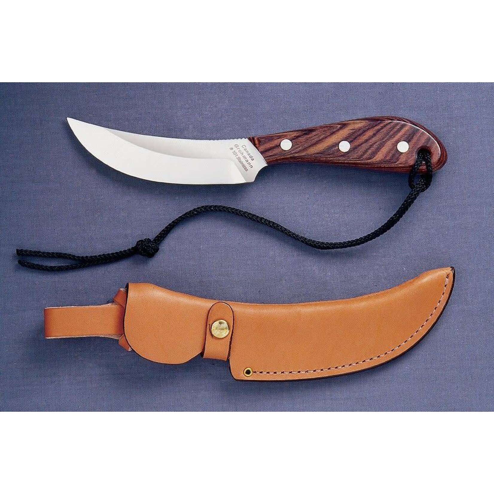 Grohmann Knives Grohmann Standard Skinner w/Rosewood Handle & Leather Sheath (R101S)