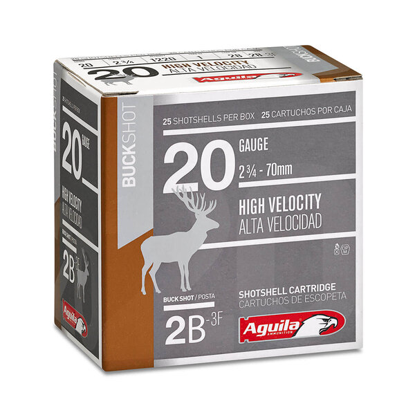 Aguila 20ga 2 3/4", 1oz 00Buck 25rds (1C2002BA) — Eagle Firearms