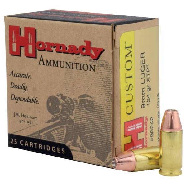 Hornady Custom 9mm Luger 124gr XTP (90242) — Eagle Firearms
