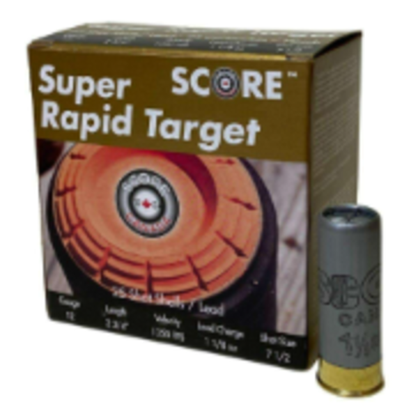 Score Super Rapid Target 12ga 2 3/4", 1 1/8oz #7.5 Lead — Eagle Firearms