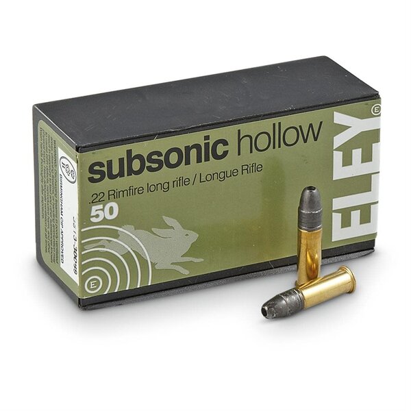 Eley Subsonic Hollow Point 22 LR 38gr 50rd box (5400) — Eagle Firearms