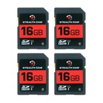 Stealth Cam Stealth Cam SD Card Storage Case w/ 4 16GB SD Cards