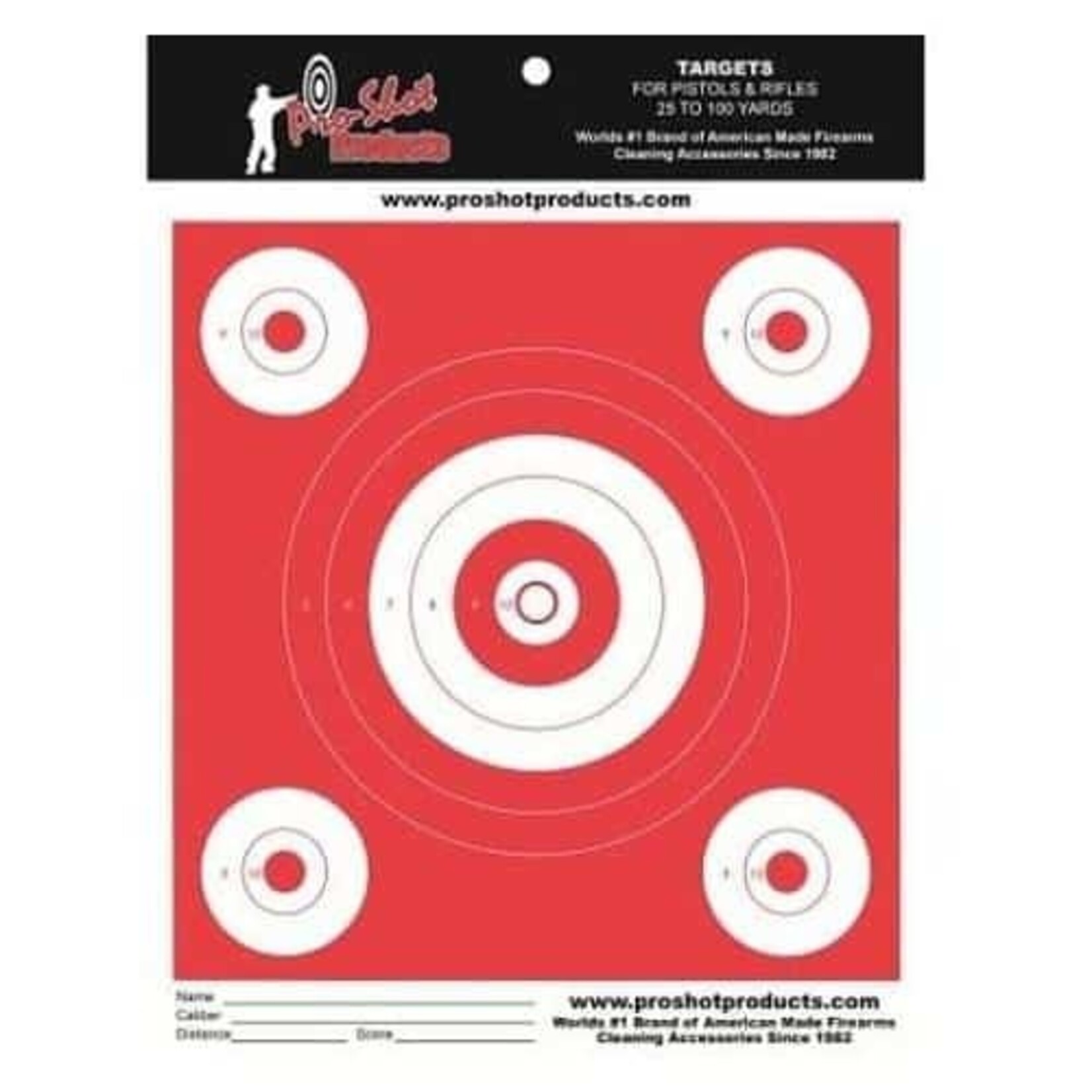 Pro-Shot Pro-Shot Orange Glow 5 Bullseye Target