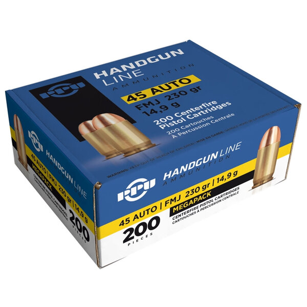 PPU 45 ACP 230gr FMJ 200rds (PPH45M) — Eagle Firearms