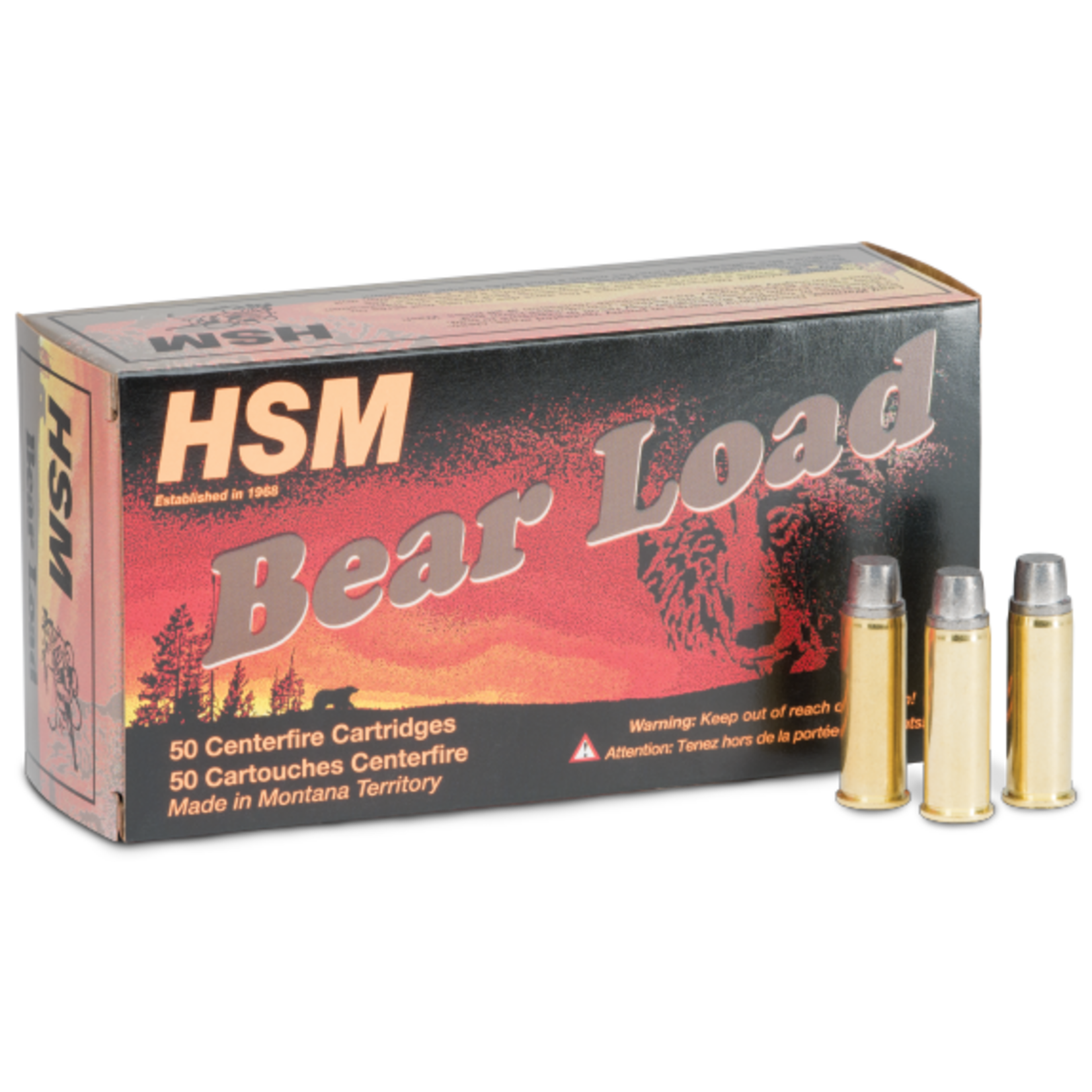 HSM HSM 45-70 Gov't + P 430gr RNFP Gas Check Bear Load (45-70-12-N)