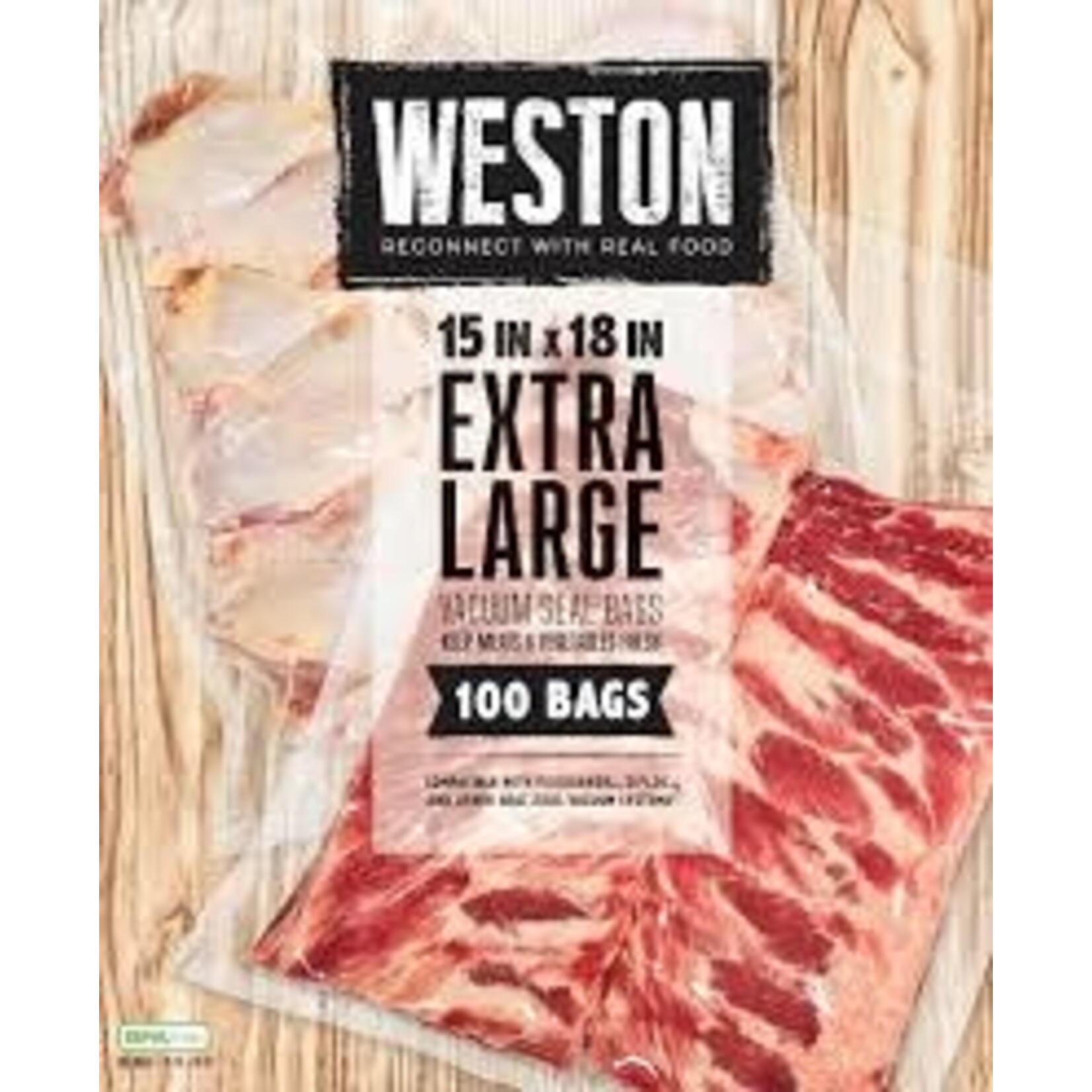 Weston Weston Vacuum Sealer Bags, 15"x18", 100ct. (30-0105-W)