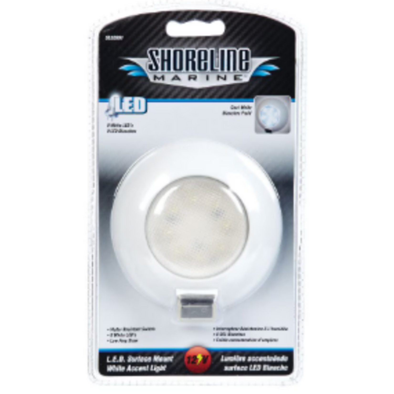 Shoreline Marine Led Surface Mount Wht W/Switch