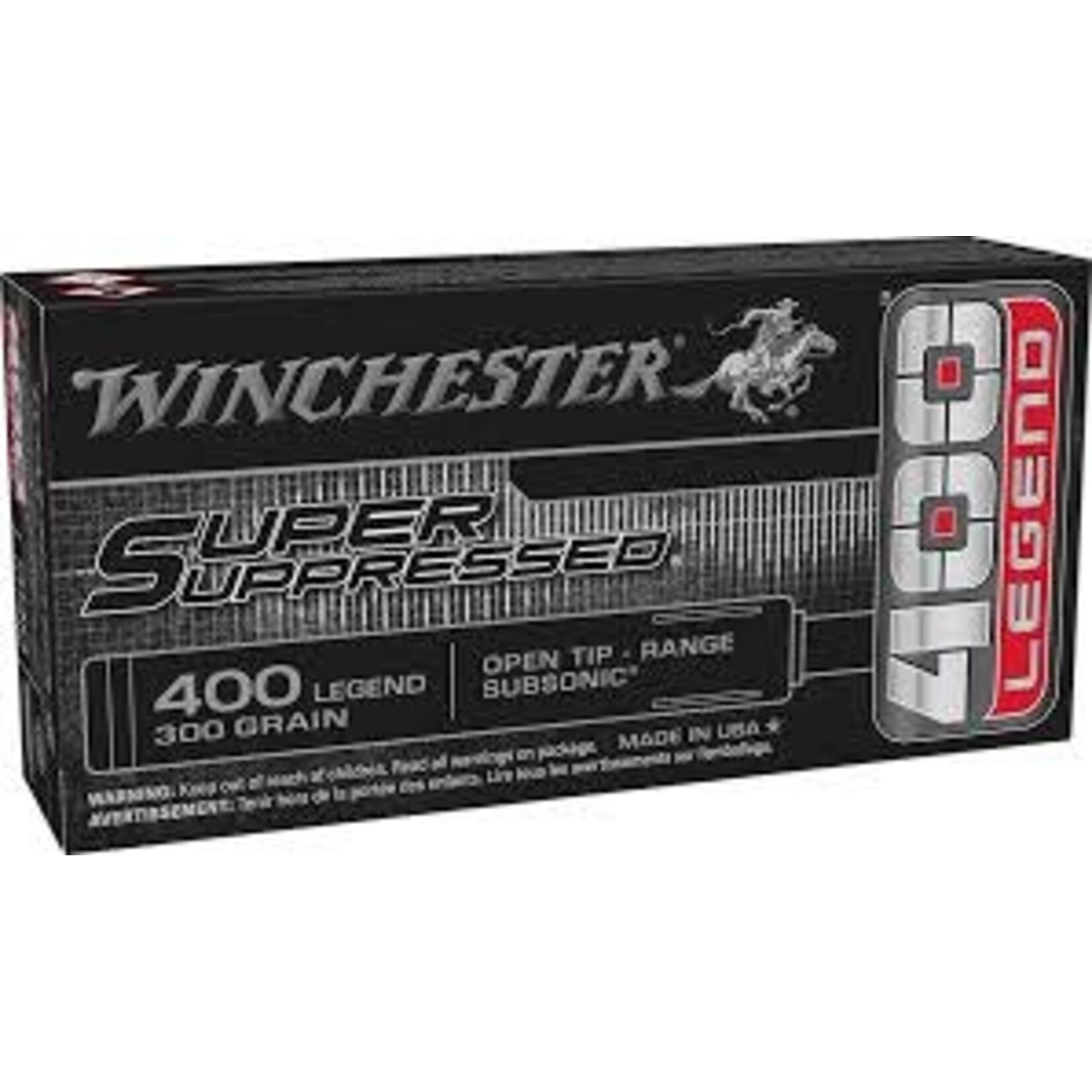 Winchester Winchester Super Suppressed 400 Legend 300gr OT Subsonic (SUP400)