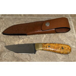 CS Skaar Knives Golden Amboyna Mosaic/ Brass (25-12-3)