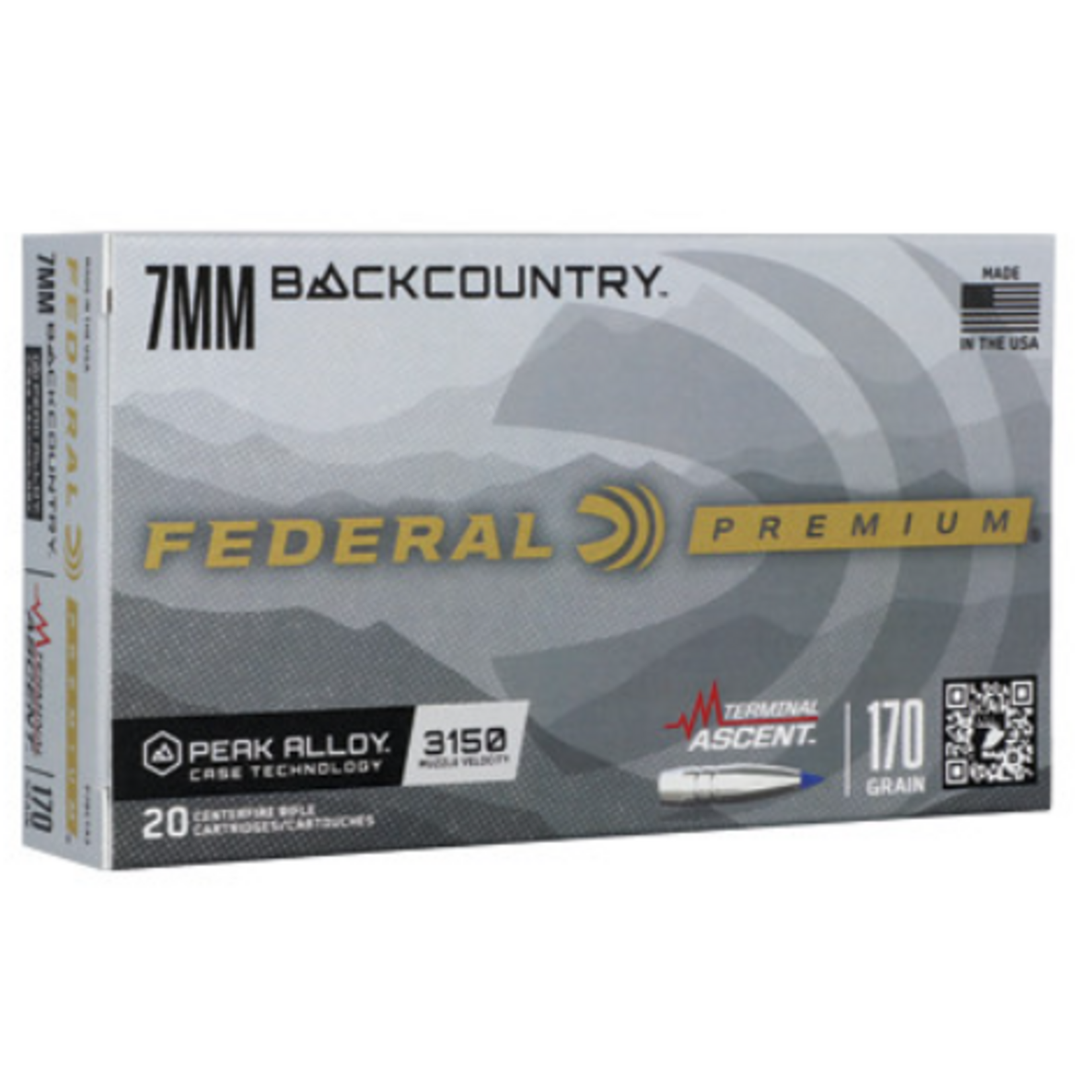 Federal Federal Premium 7mm  BackCountry 170gr Terminal Ascent (P7BCTA3)