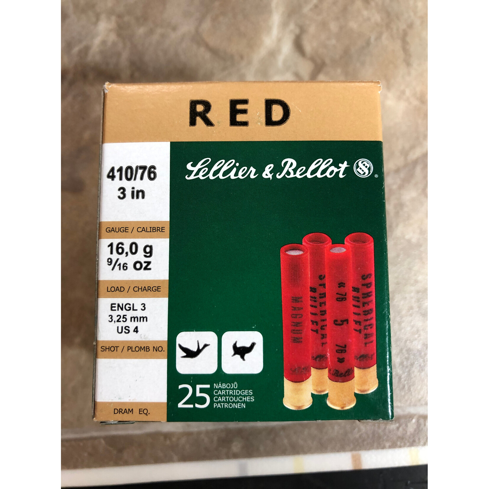 Sellier & Bellot Sellier & Bellot Red 410ga 3" 9/16oz #4 (V13636)