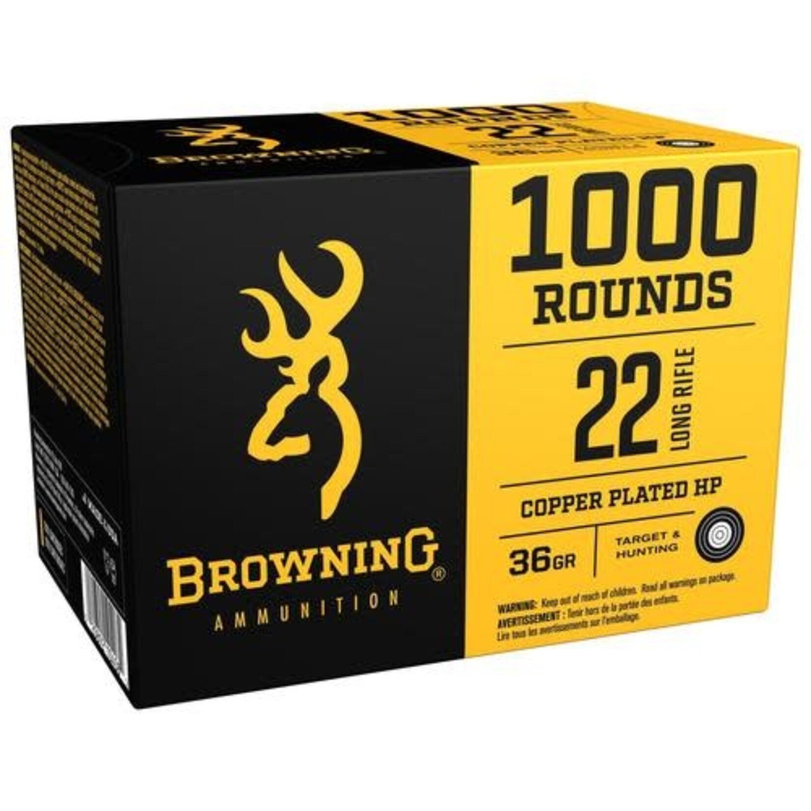 Browning Browning 22LR 36gr Copper Plated HP 1000 rds. (B194122000)
