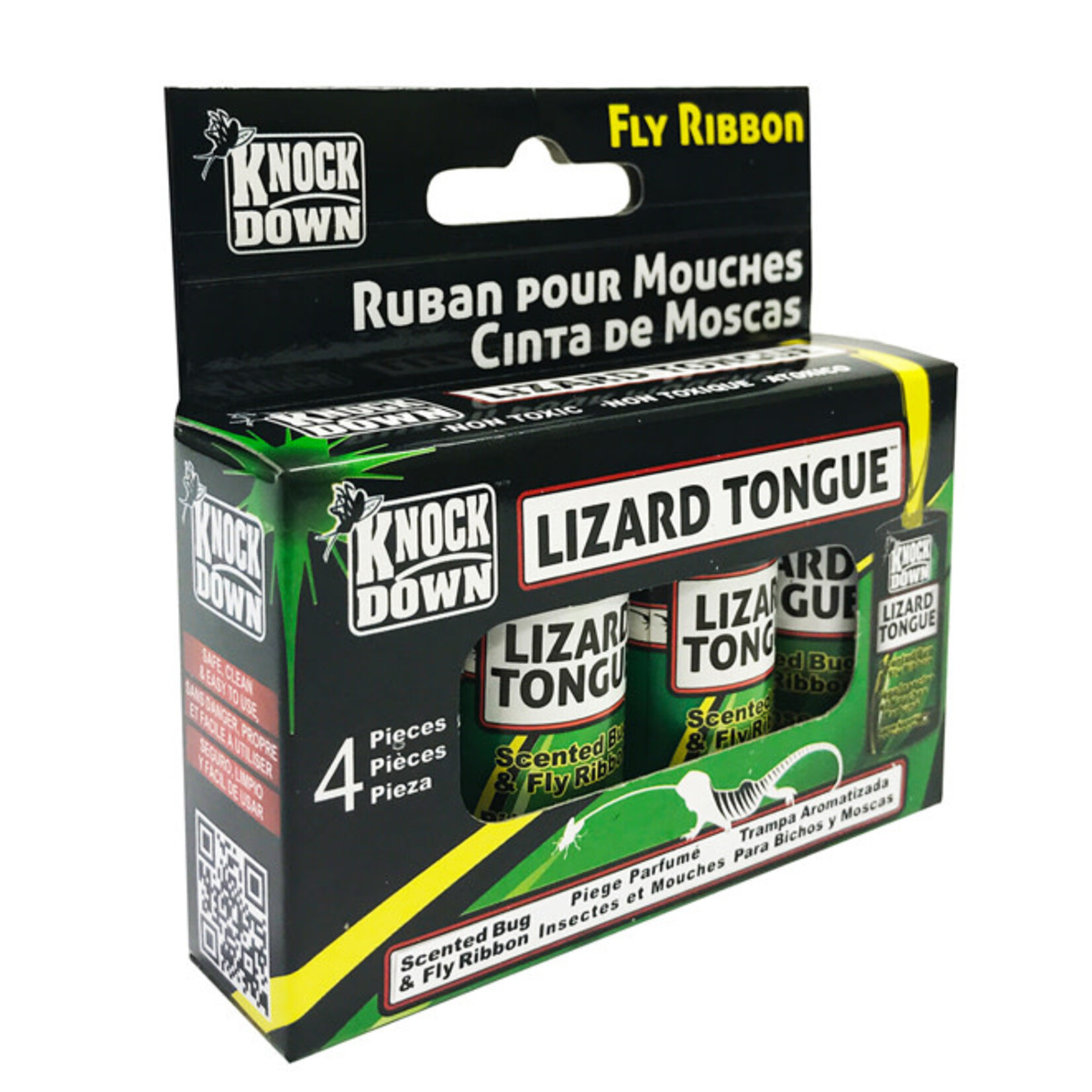 Knock Down Lizard Tongue, Fly Ribbon 4pk (KD0505)