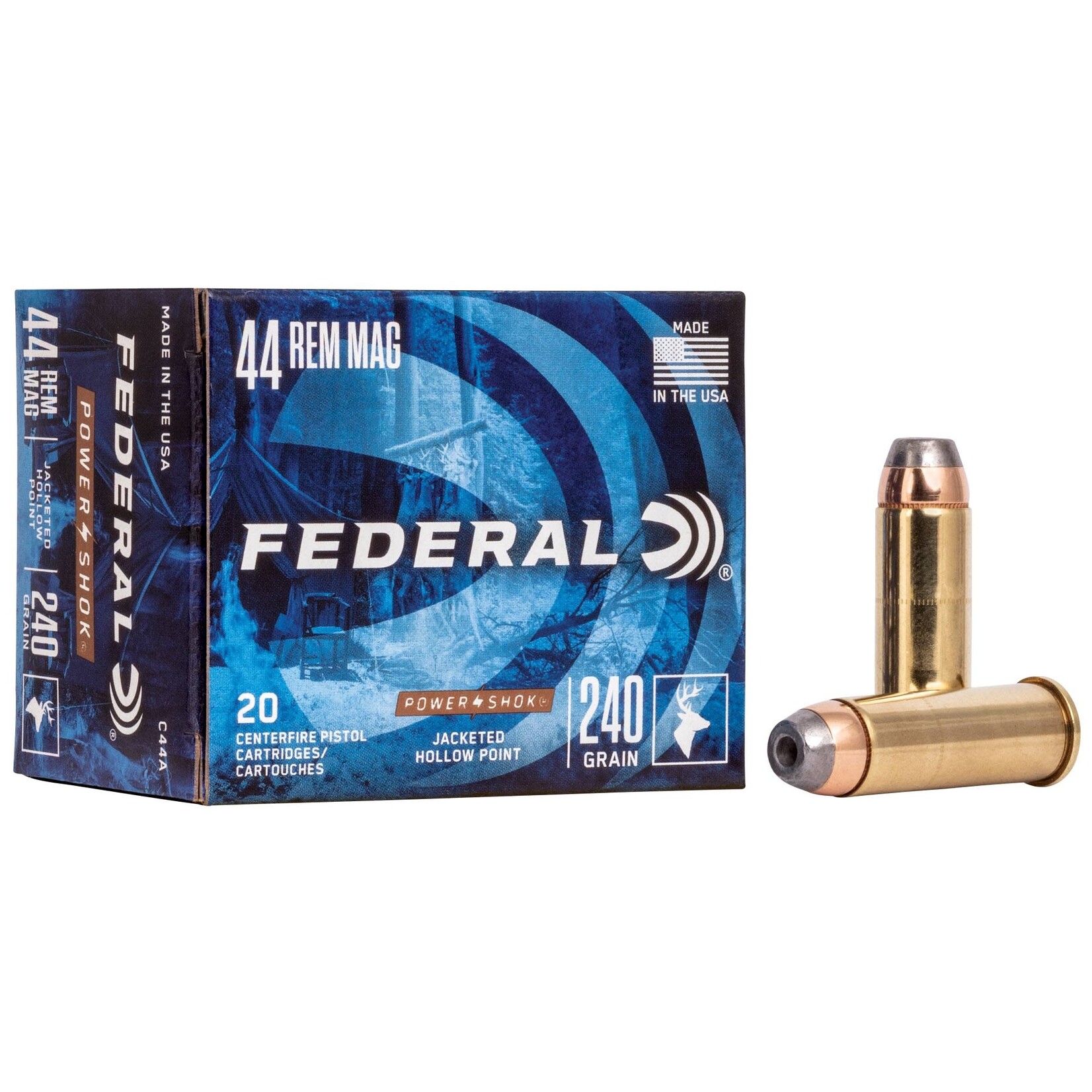 Federal Federal Power-Shok 44 Rem Mag 240gr JHP 20rds (C44A)