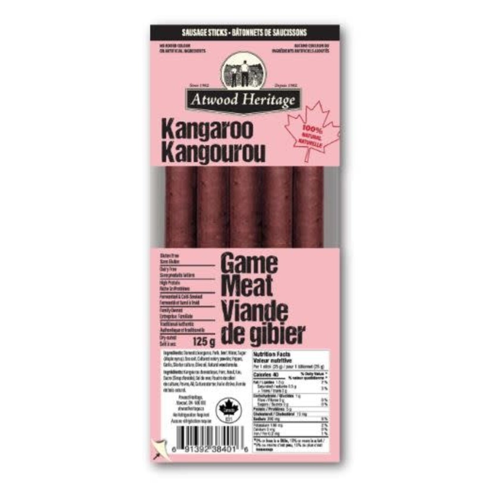 Atwood Heritage Kangaroo Sausage Sticks 5pc.