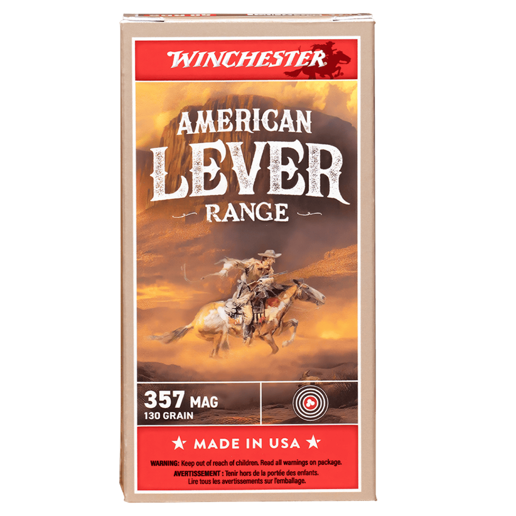 Winchester Winchester American Lever Range 357 Mag 130gr FMJ  50rds.  (W357AL)