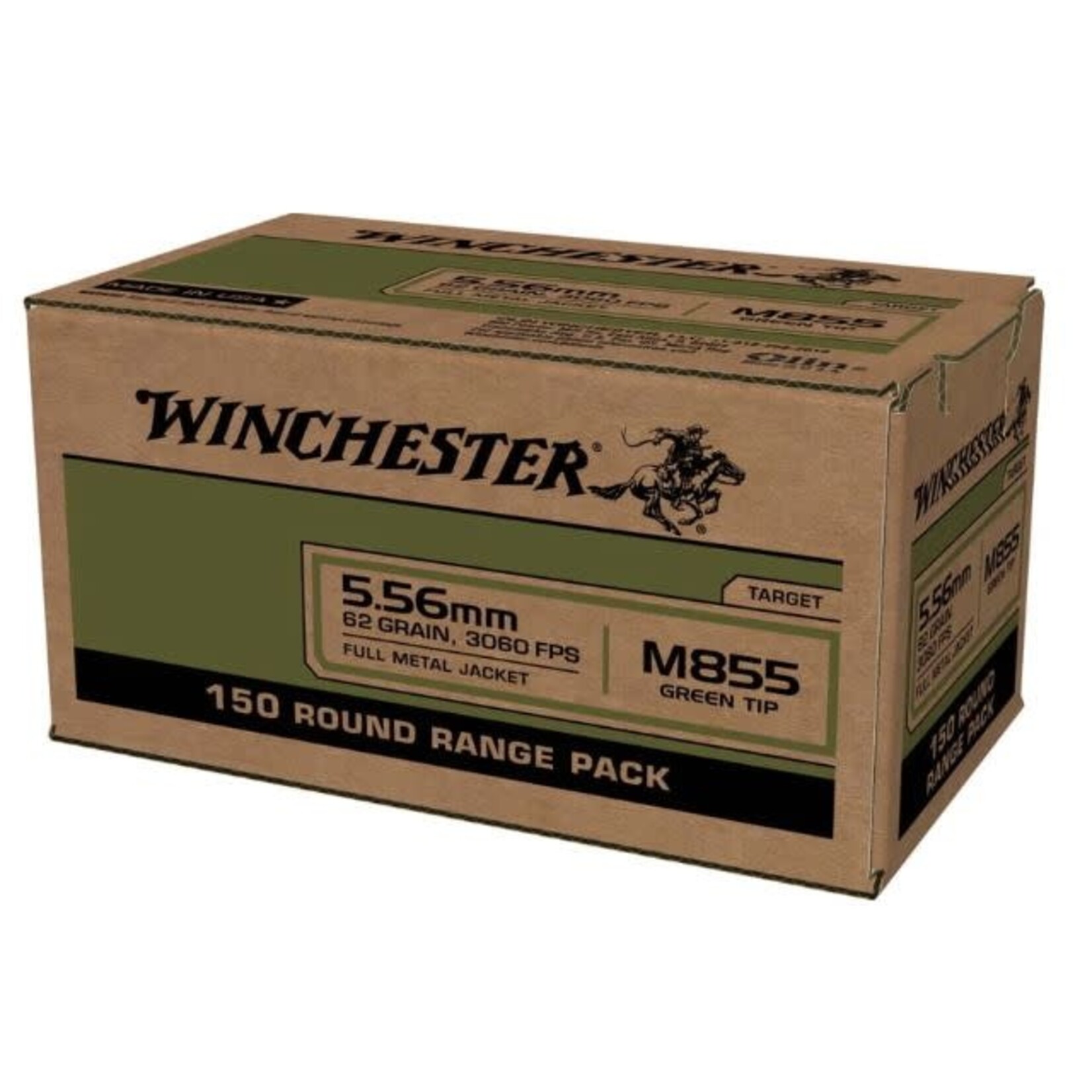 Winchester Winchester USA 5.56mm M855 62gr FMJ Green Tip 150rds.