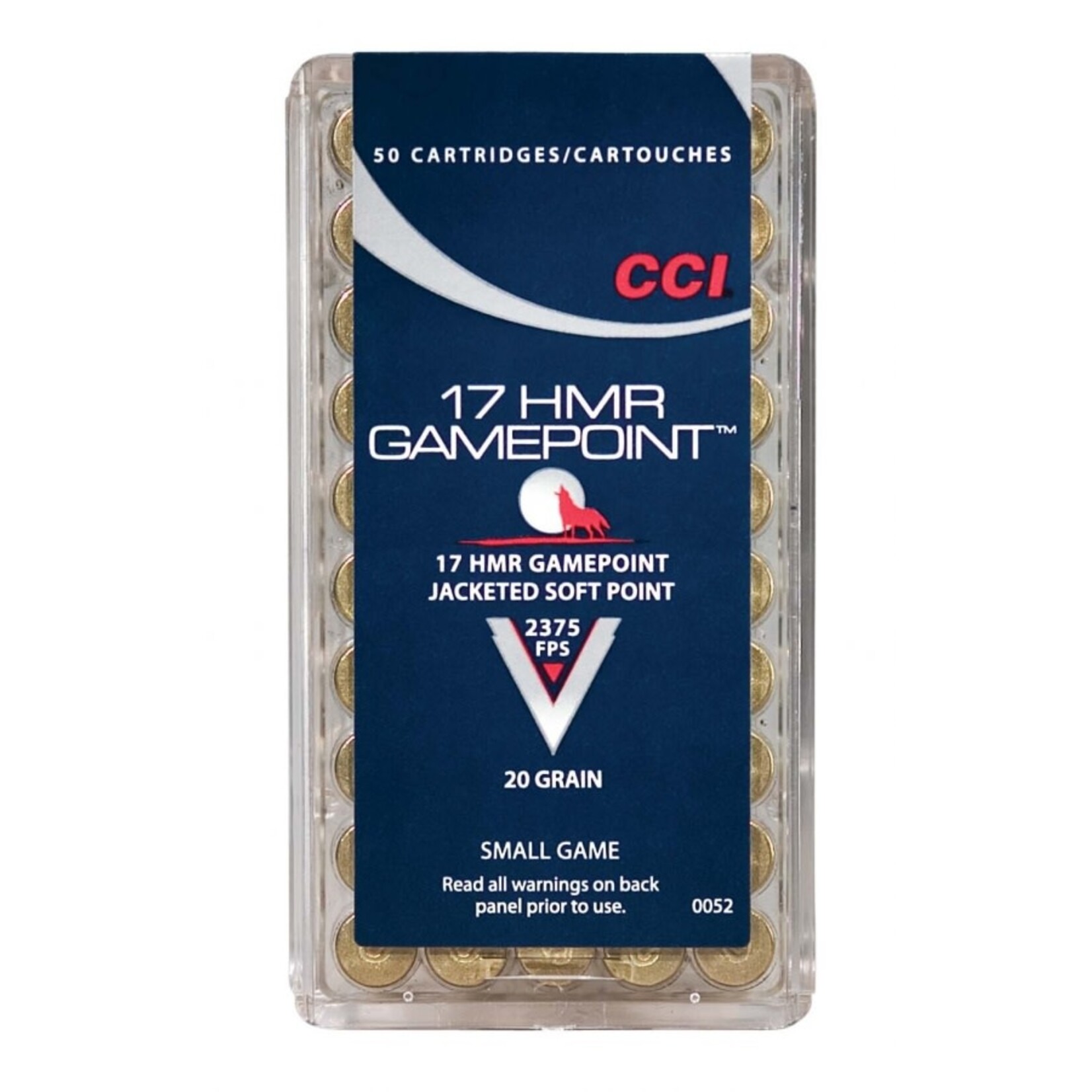 CCI CCI 17 HMR Gamepoint 20gr 50rd box (0052)