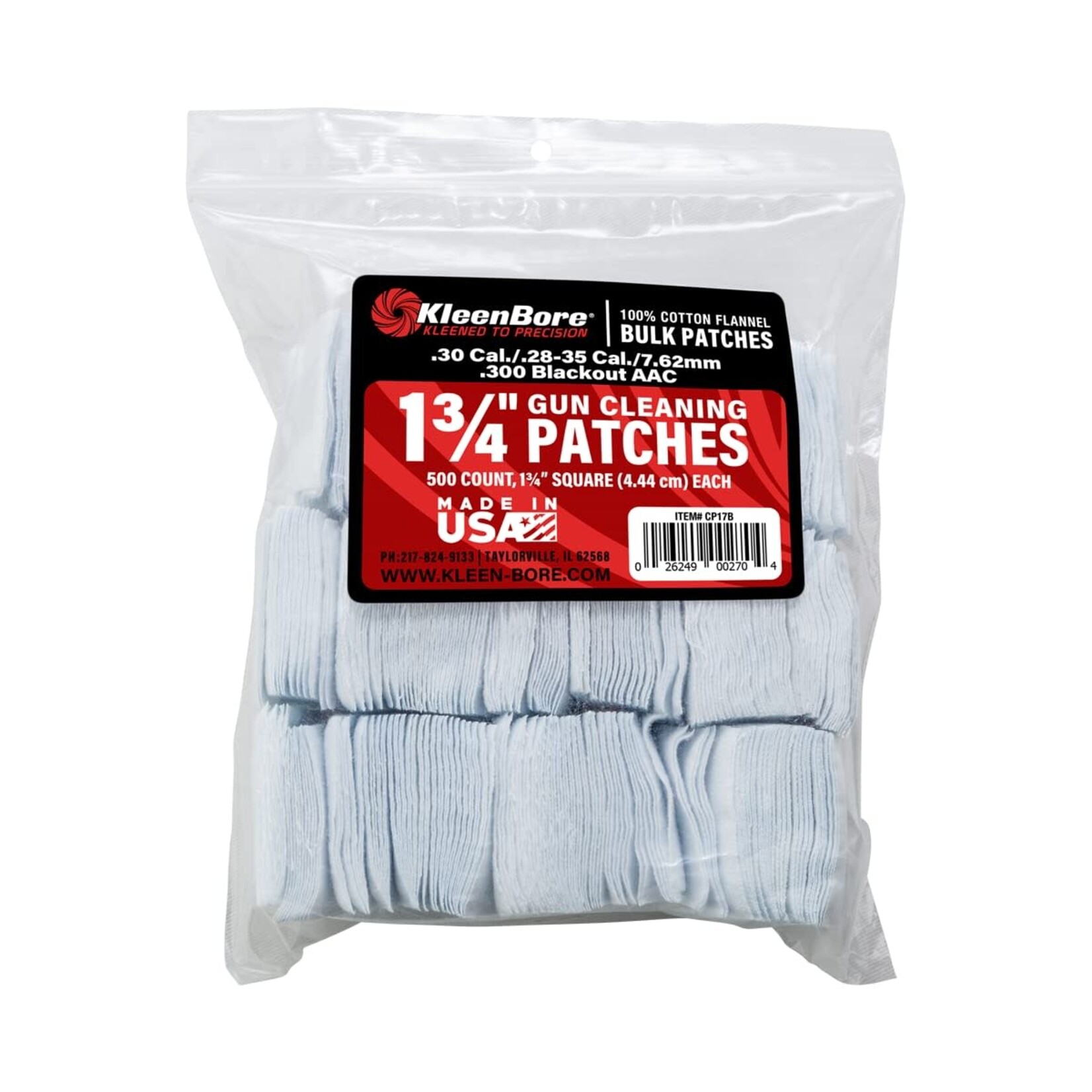 Kleen Bore Kleen Bore .28-.35 Cal Cleaning Patches 500ct