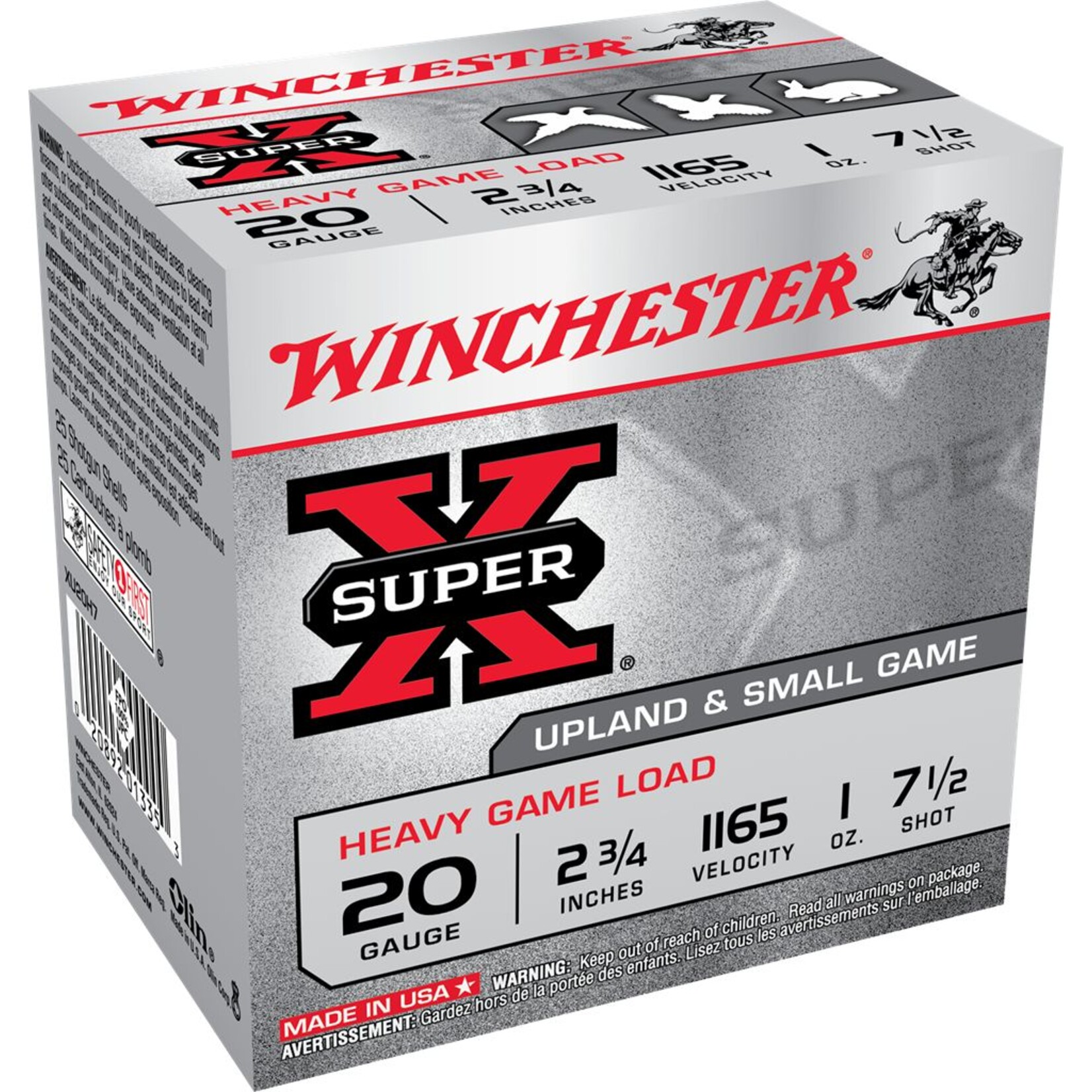Winchester Winchester 20GA 2.75" 1 oz #7.5(XU20H7)
