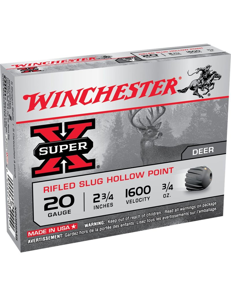 Winchester Winchester 20GA 2.75" 3/4oz Rifled Slug (X20RSM5)