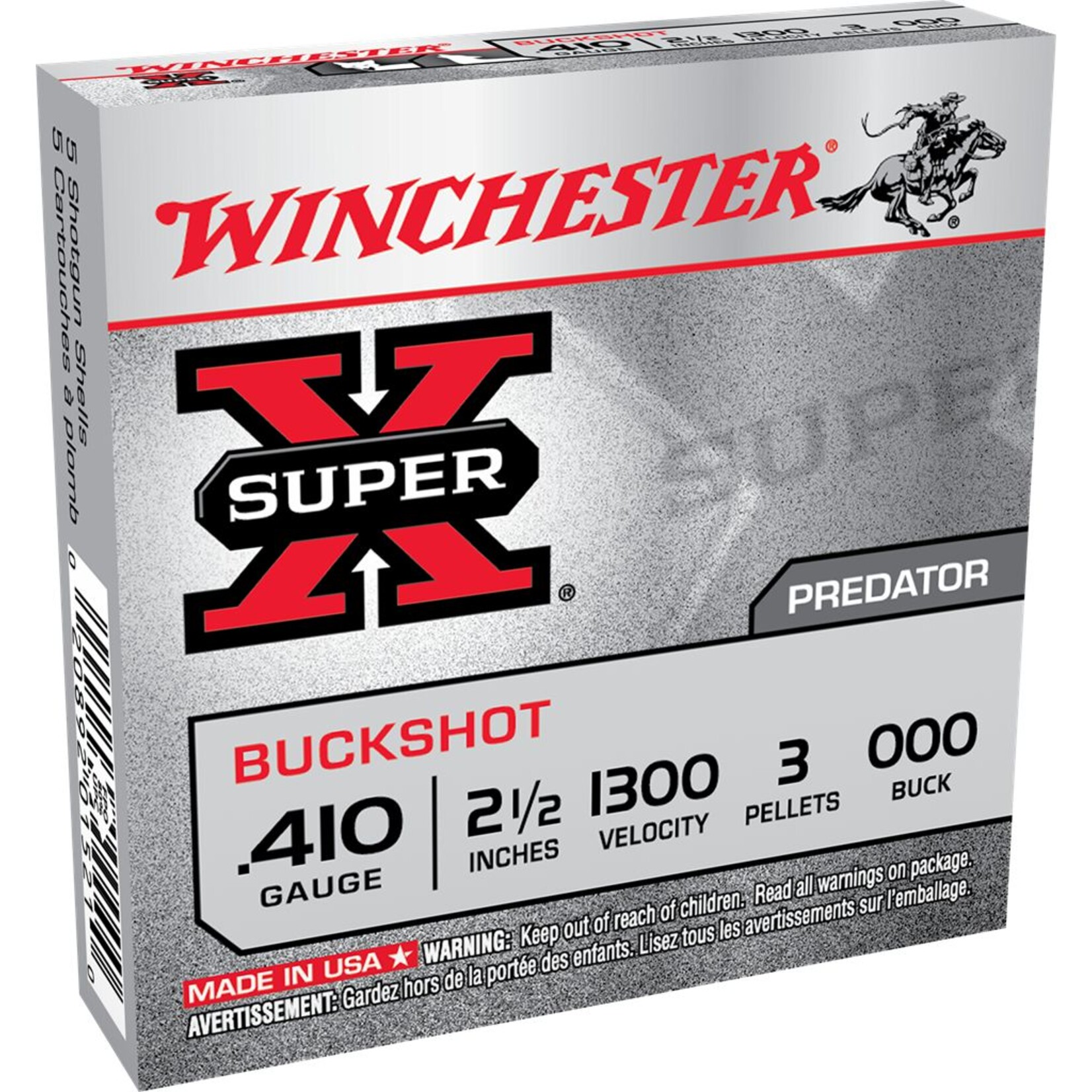 Winchester Winchester Super X 410GA 2.5" 000 Buckshot 5rds (XB41000)