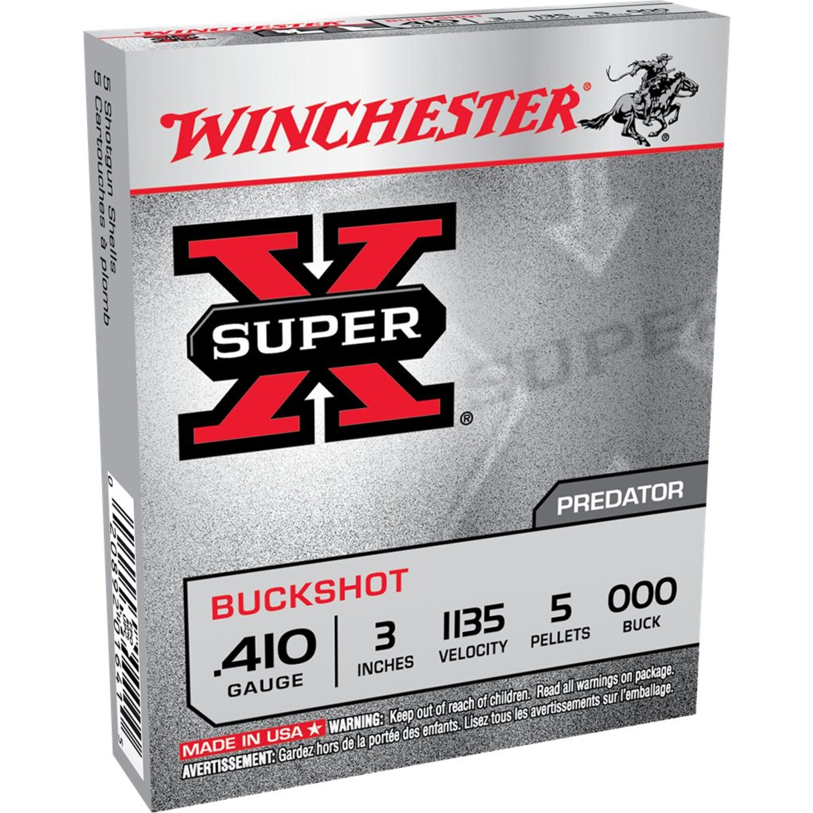 Winchester Winchester 410GA 3" 000 Buck 5rd box (XB413)